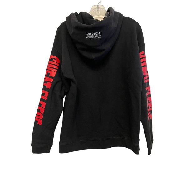 TNA Sweat Fleece Pullover Hoodie Sweatshirt Black Size XS Embroidered Oversized - Picture 2 of 8
